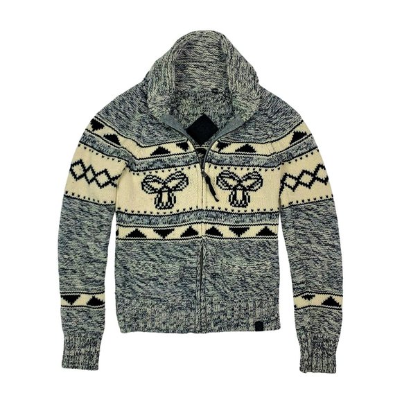 TNA Sweaters - TNA Classic Lambswool Zip Up Knit Sweater